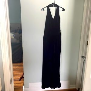 Black jumpsuit, halter with spaghetti straps